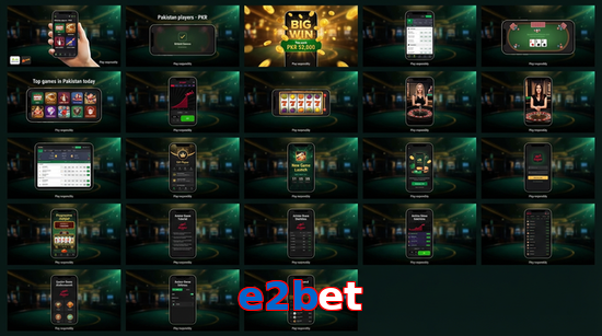 Main screen of E2bet bet page for PK players